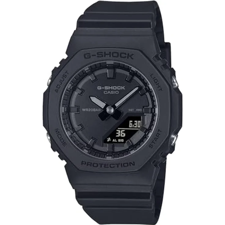 Casio Watch GMA-P2100BB-1AER, Analog-Digital-Uhr in Retro-Stil, Schwarz – Bild 1