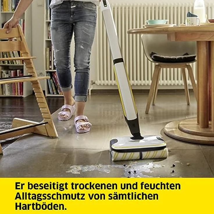 Kärcher Hartbodenreiniger FC 7 Cordless - elektrischer und kabelloser Bodenwischer für 135 qm - müheloses Reinigen bei nur 71 dB in einem Arbeitsgang, Weiss – Bild 3