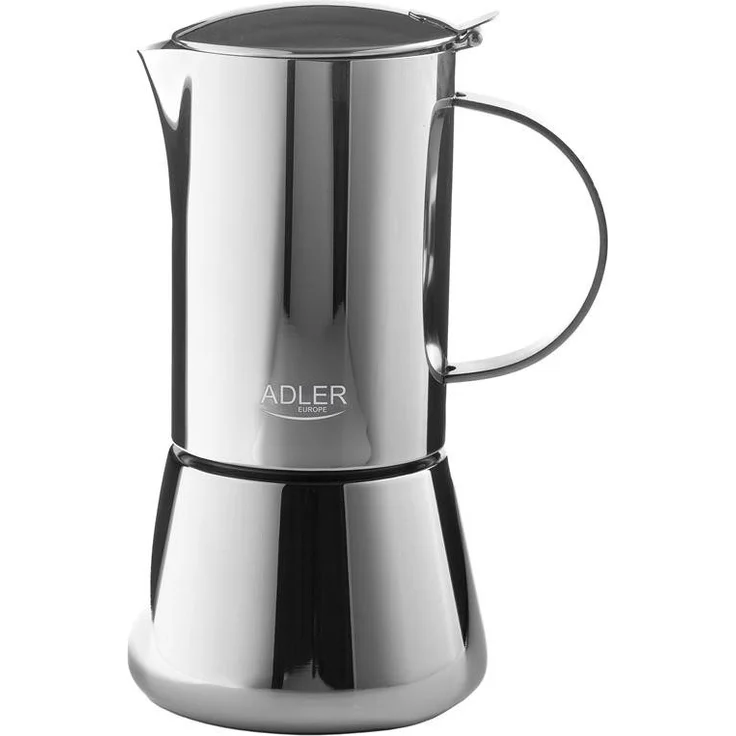 Adler Espressokocher AD 4417, 620ml, Spülmaschinenfest, Edelstahl, silber – Bild 1