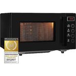 Exquisit Mikrowelle MW7020-F-030DI schwarz | Flatbed | Microwellengerät 700 Watt | Timer | 20 Liter | Mikrowelle klein und platzsparend | 5 Leistungsstufen