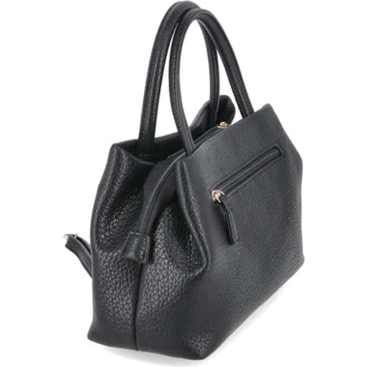 L.Credi Renate Schultertasche 27 cm, schwarz, 100% Polyurethan, 27 cm x 11 cm x 19.5 cm – Bild 2