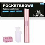 MAVURA POCKETBROWS Augenbrauentrimmer elektrisch, rosa, ideal für die Haut