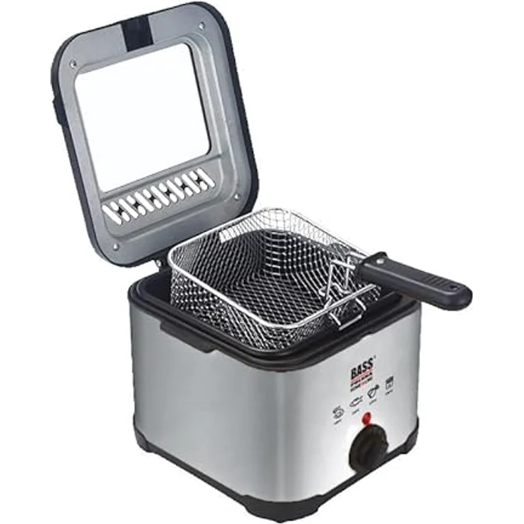 Bass Polska BH 10882, Fritteuse 3L 2000W mit Temperaturregelung bis 190°C und Edelstahlgehäuse – Bild 2