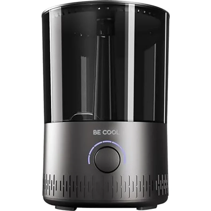 Be Cool Luftbefeuchter 2-in-1, Warm-/Kaltluft mit 7 einstellbaren Stufen, 360° Drehung, 12 Stunden Laufzeit, 5L Tank, Schwarz – Bild 1