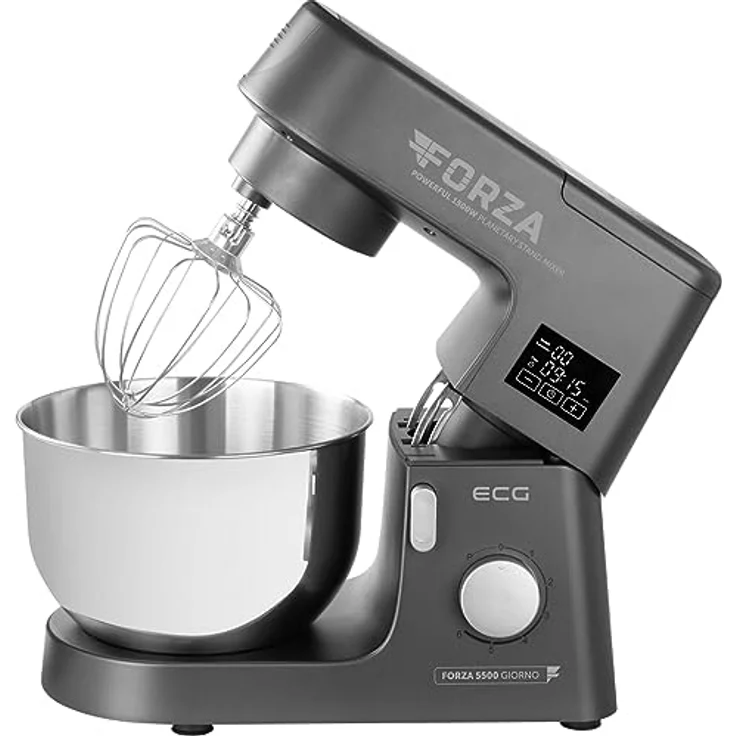ECG FORZA 5500, Küchenmaschine, Schwarz, Silber – Bild 2