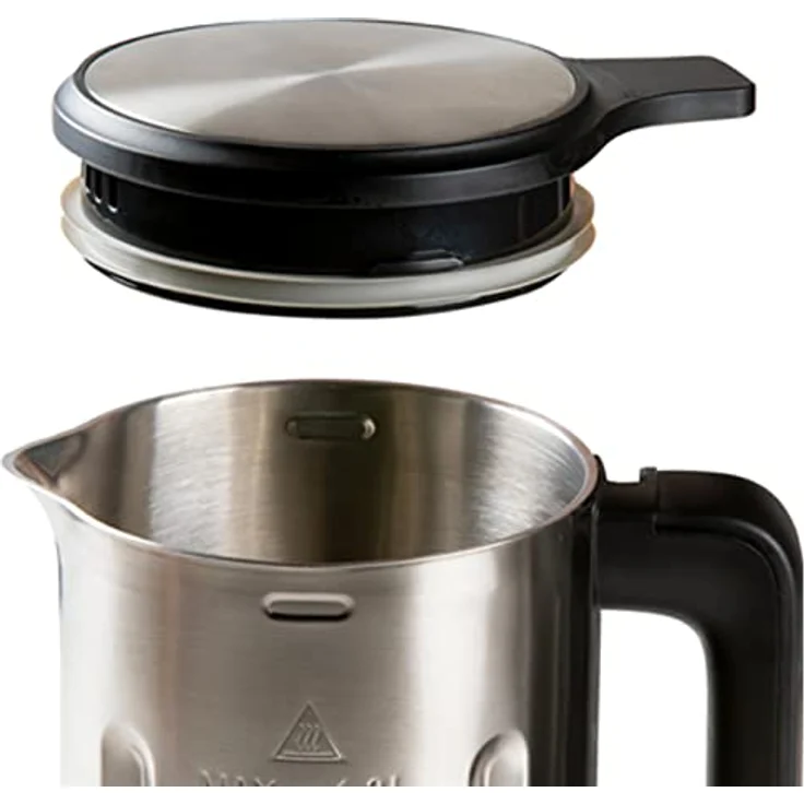 DOMO My Soup Express DO727BL Suppenbereiter, 6 Programme, 800W, LED-Anzeige, 1,2 Liter, Edelstahl, silber, schwarz – Bild 5