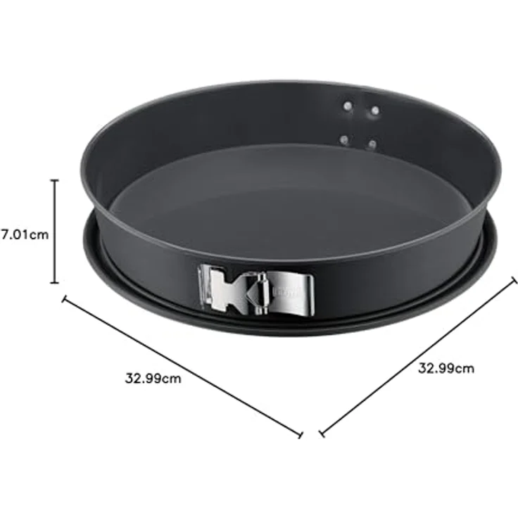 Kaiser La Forme Plus Springform-Backblech, konisch 32 cm, SafeClick-Verschluss, leboden, antihaftbeschichtet, schnittfest, auslaufsicher – Bild 3