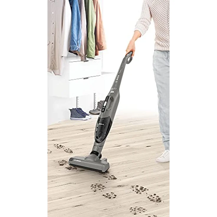 Bosch Serie 2 BBHF214G Handstaubsauger, 35 min Akkubetrieb, beutellos, grau – Bild 3