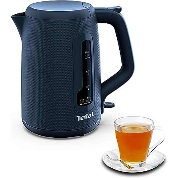 Tefal KO2M04 Morning Wasserkocher | elegantes Design | 1,7 l Fassungsvermögen | große Einfüllöffnung | breiter Ausguss mit Metall-Filter | abgedecktes Heizelement | Wanted Blue – Bild 1