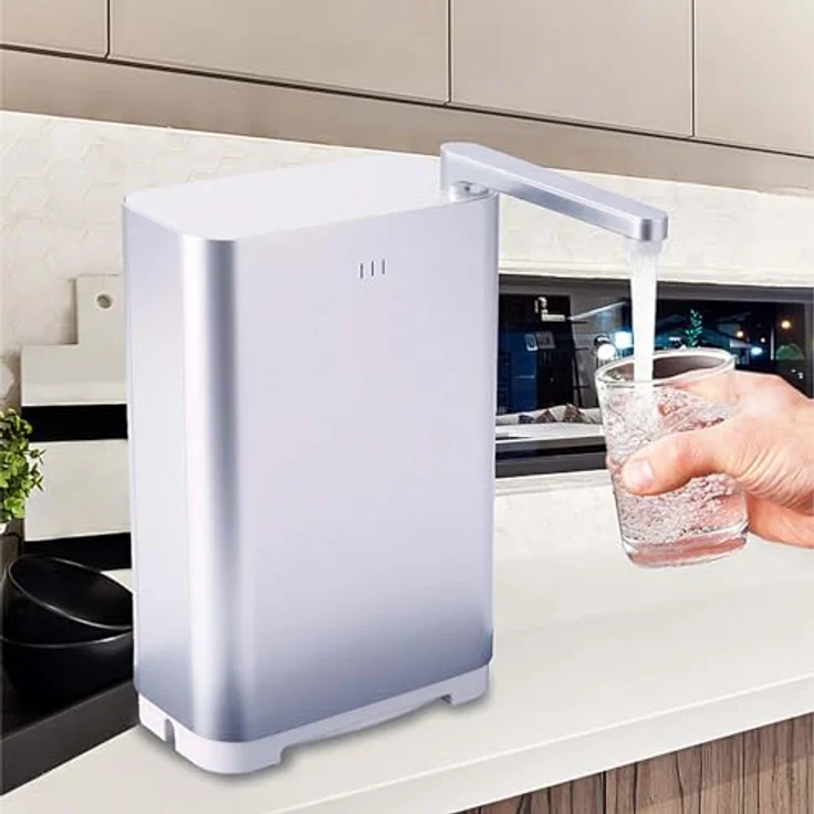 Naturewater NW-3-UF 3 Stufen Counter Top Wasserfilter, 2 l/min, Aktivkohleblock, Ultrafilter, silberfarben – Bild 9