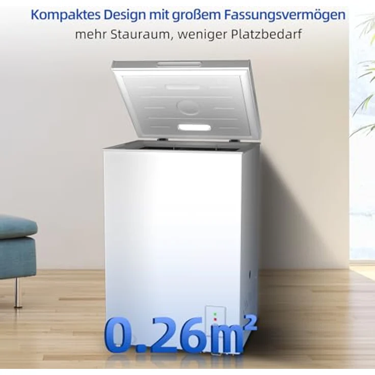 CHiQ Gefriertruhe 99 L, 4-Sterne-Gefrieren, Schnelleinfrierfunktion, freistehend, leises 39 dB, Weiß, 2025 – Bild 5