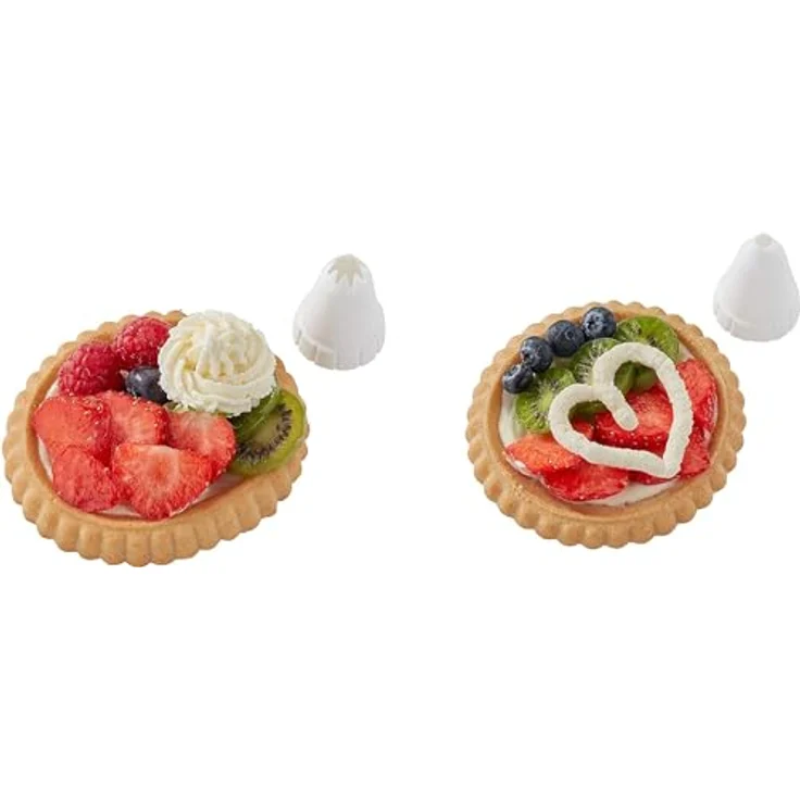 Leifheit Spritzbeutel-Set inkl. 4 Tüllen, aus spezial beschichteter Baumwolle, reiß- und kochfest, Teigspritze zum Backen und Dekorieren, Sahnespritze, Backzubehör, Tortenspritze, weiß – Bild 3
