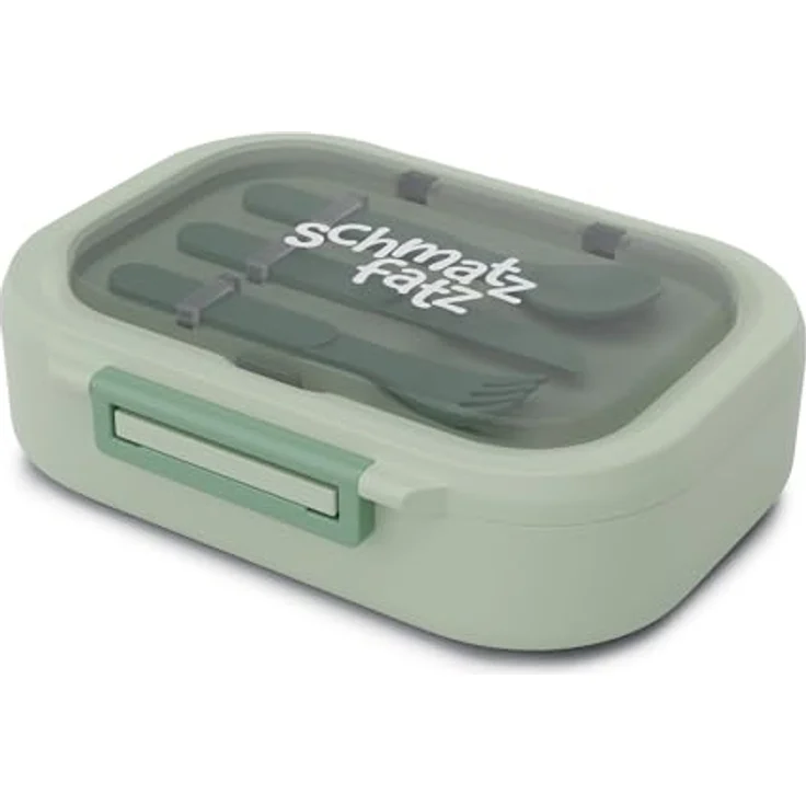 Klarstein Bunko Lunchbox 3 Fächer mit 3-tlg. Besteck, luftdicht und spülmaschinengeeignet, 21 x 14,5 x 5,5 cm – Bild 1