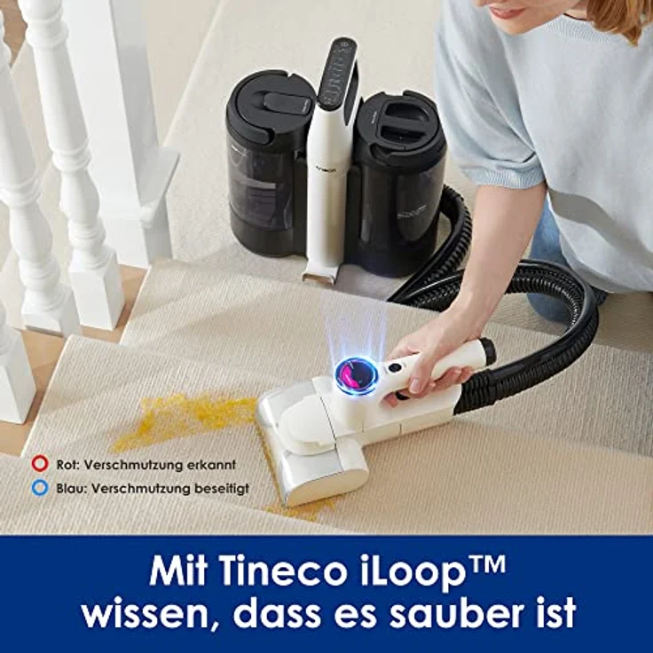 Tineco CARPET ONE Spot Essentials– kabelloser Fleckenreiniger für Teppiche und Polstermöbel – tragbar, leicht, leiser Betrieb, LED-Bildschirm – Bild 5