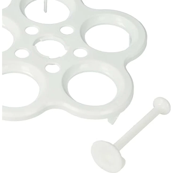 vhbw Küchenmaschinen Zubehör-Set für Vorwerk Thermomix TM31, TM5, TM6 - 5-fach Eiereinsatz, weiß – Bild 5