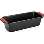 Woll Bakeware Kastenform 28 cm, mit hitzebeständigen Silikongriffen bis 230°C, PFAS-frei, zweilagige Antihaftbeschichtung, aluminisierter Stahl, schwarz