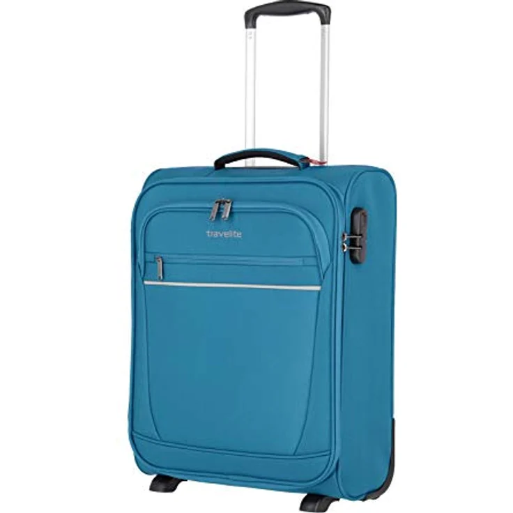 travelite 2 Rad Handgepäck Koffer mit Schloss erfüllt IATA Bordgepäck Maß, Gepäck Serie CABIN: Kompakter Weichgepäck Trolley, 52 cm, 39 Liter – Bild 1