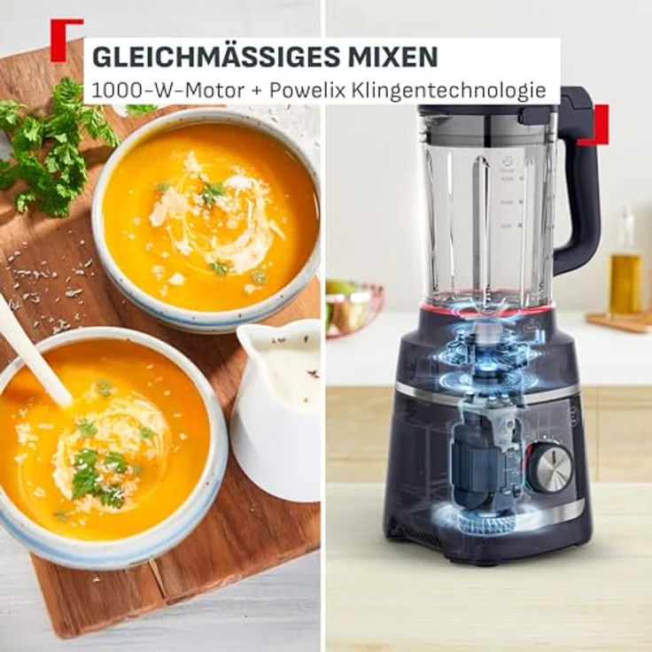 Tefal Blendforce Cook, Standmixer mit Kochfunktion, 5 Automatikprogramme und 1000-W-Motor – Bild 3