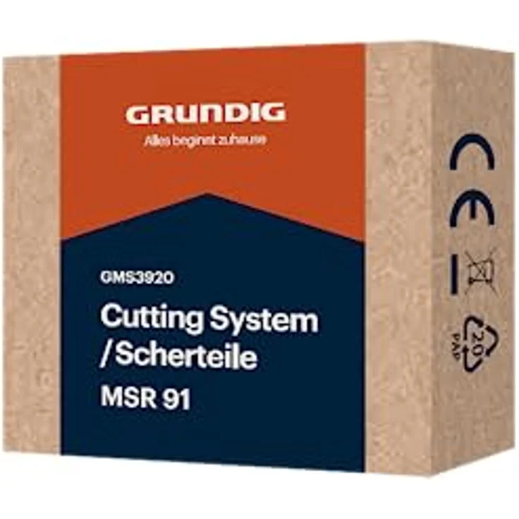 Grundig Ersatzscherkopf MSR 91 (GMS3920), Scherteile für den Herrenrasierer ProClub MS 9130, 3 Ersatzscherköpfe, Titanium Blades Technologie, einfacher Austausch, nachhaltige Verpackung – Bild 4