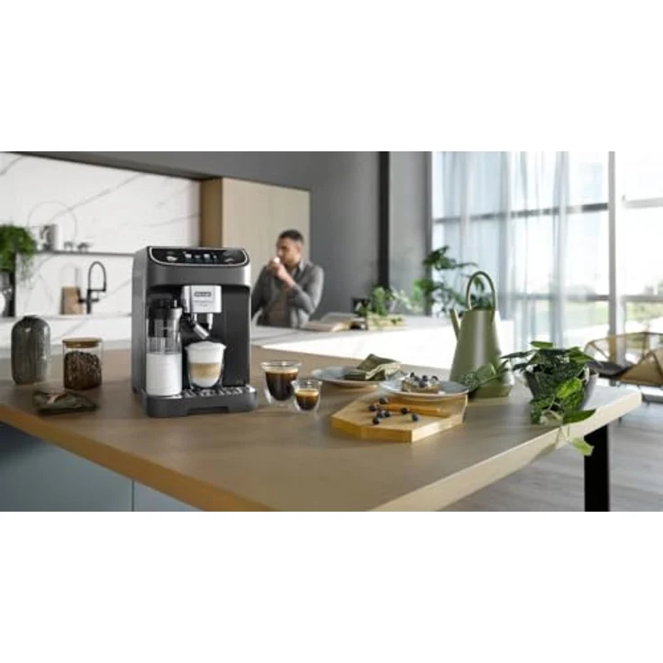 De'Longhi Kaffeevollautomat Magnifica Plus ECAM 320.61.G, Voll-Touch-Farbdisplay und LatteCrema Hot Milchsystem, Metallic-Rahmen – Bild 6