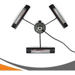 MyMaxxi | Schirmheizstrahler Sonnenschirm Infrarot Heizstrahler 3000W für Terrasse | Terrassenstrahler elektrisch mit Fernbedienung für draußen | höhenverstellbar und drei Heizstufen