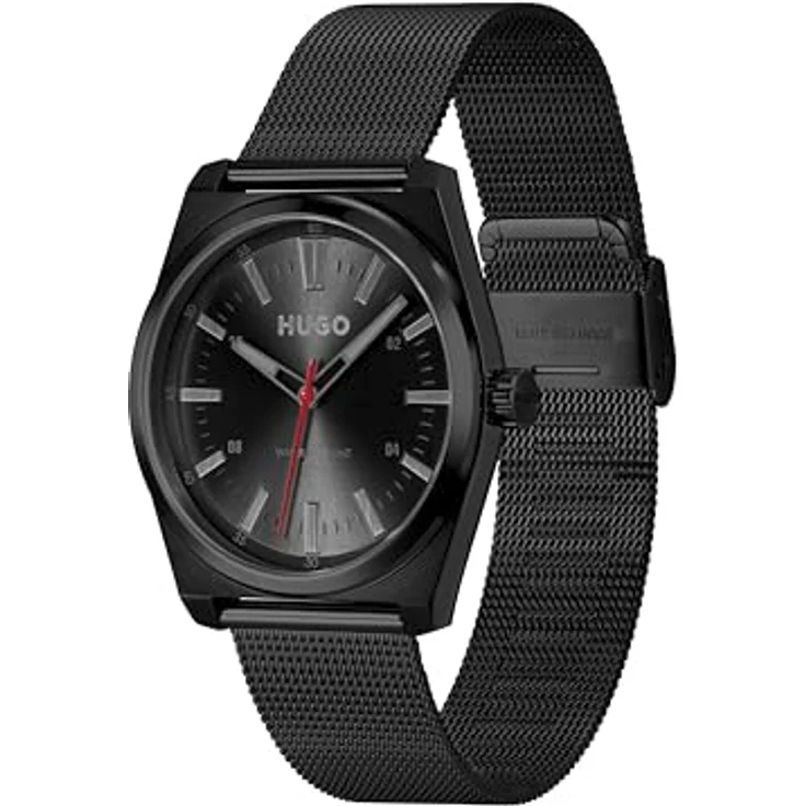 HUGO Quarzuhr #ARK 1530440, Herrenuhr mit Edelstahlarmband, analoges Zifferblatt, modernes Design – Bild 2
