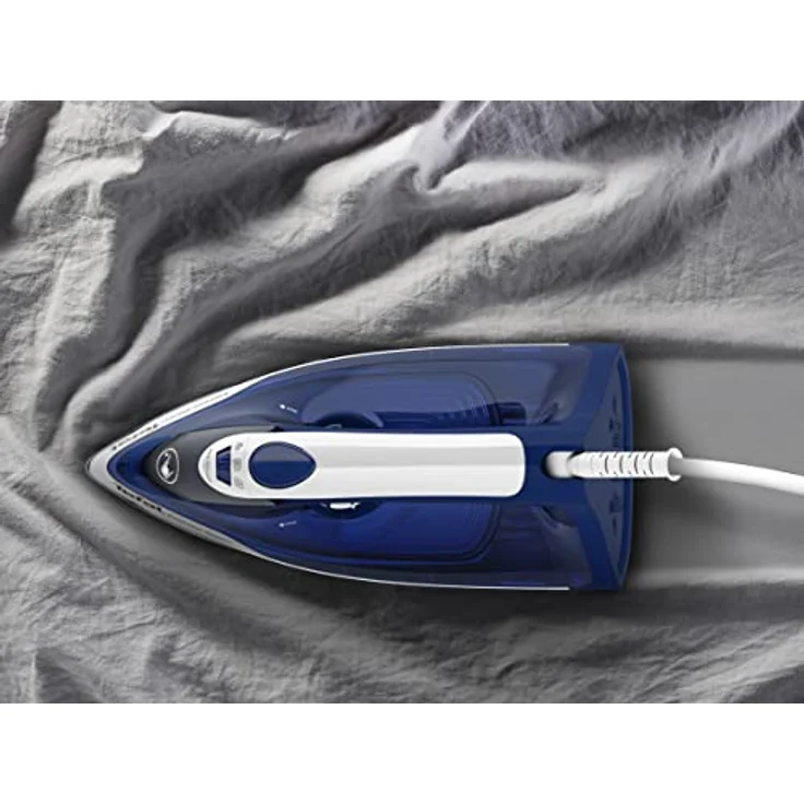 Tefal FV2838 Express Steam Dampfbügeleisen, 2400 W, 40 g-min Dampf, Dampfstoß 180 g-min, Keramiksohle, blau – Bild 6