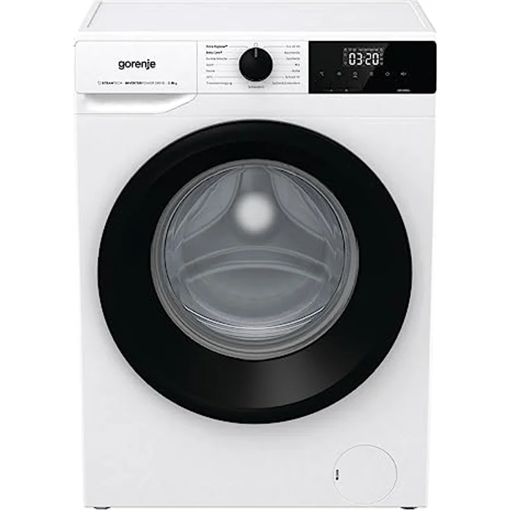 Gorenje WNHEI 84 APS Waschmaschine mit Dampffunktion, 8kg Fassungsvermögen, EEK: A, Inverter PowerDrive Motor, 1400 U/min, 15 Programme, Steam Tech, AquaStop, Kindersicherung, weiß – Bild 3