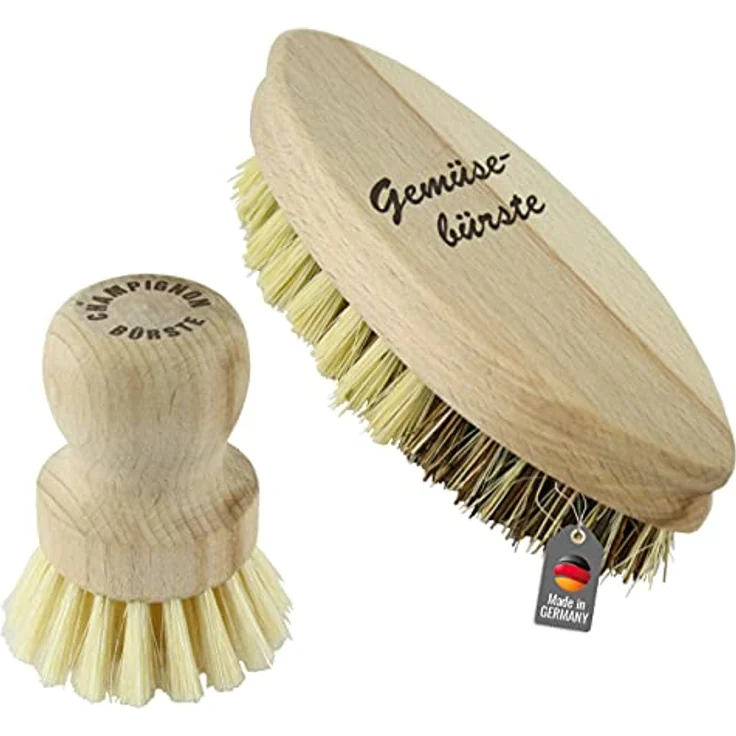 Lantelme Gemüsebürste Holz Champignonbürsten Obst- Gemüsereinigungsbürsten Set Küchenhelfer Pilz Obst Gemüse Bürsten Küchenbürste 4227 – Bild 1
