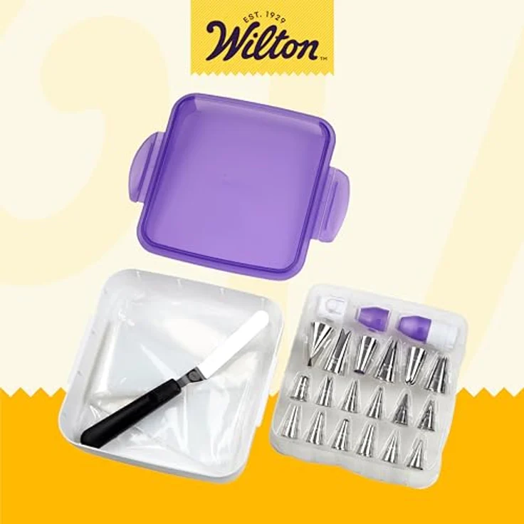 Wilton 2104-1368 Tüllen Set Deluxe, Edelstahl, Lila, 6.12 x 21.92 x 20.75 cm – Bild 2