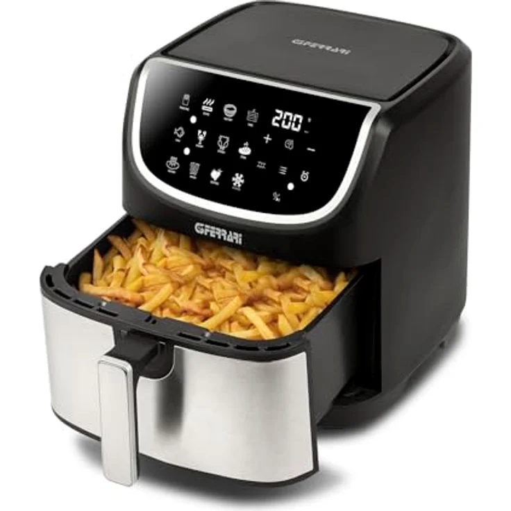 G3 Ferrari G10191 Heißluftfritteuse, 8 l, 2200 W, Schwarz, Edelstahl – Bild 5