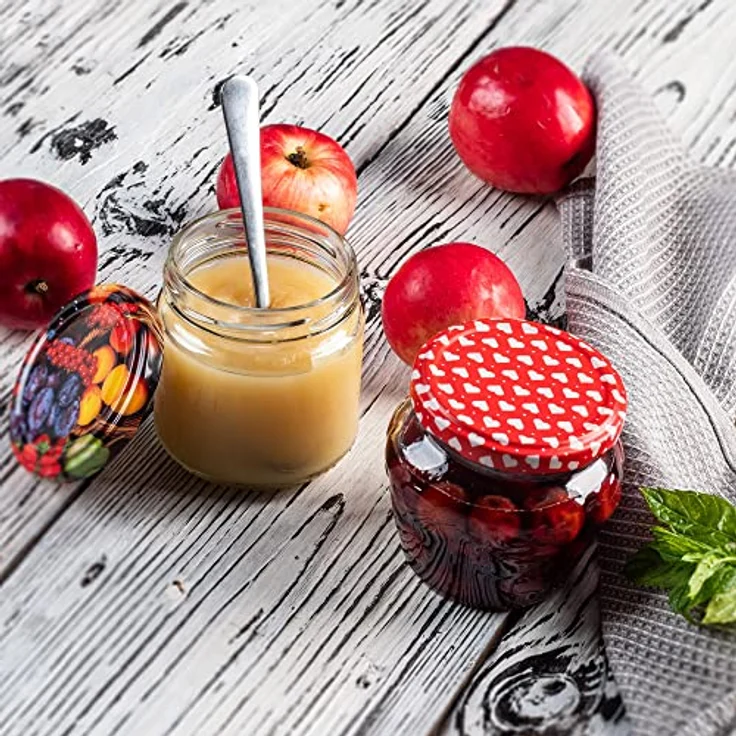 KADAX 10er Set Einmachgläser 200ml TO66, luftdichte Marmeladengläser mit Schraubdeckel, spülmaschinenfest und mehrfach pasteurisierbar – Bild 5