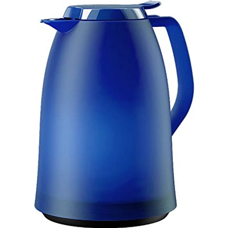 Emsa 514506 Isolierkanne, 1 Liter, Quick Tip Verschluss, 100% dicht, Blau, Mambo – Bild 2