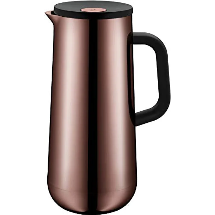 WMF Isolierkanne Thermoskanne Impulse Vintage Kupfer, 1,0 l, für Kaffee oder Tee Druckverschluss hält Getränke 24h kalt und warm – Bild 2