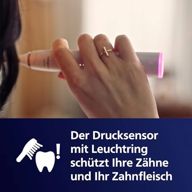 Philips Sonicare DiamondClean 9900 Prestige, elektrische Zahnbürste mit SenseIQ Technologie, 5 Putzmodi, 3 Intensitätsstufen, Reiseladeetui, champagner, Modell HX9992/44 – Bild 4