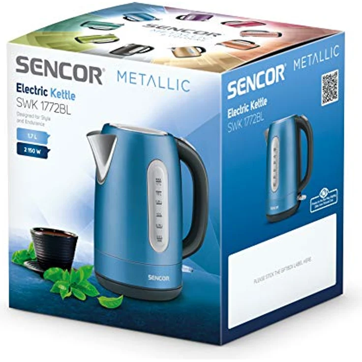 SENCOR SWK 1772BL Wasserkocher aus Edelstahl mit abnehmbarem Filter (2150 Watt, Ein - Aus-Schalter mit Hintergrundbeleuchtung , Volumen 1,7 L.) metallic blau – Bild 10