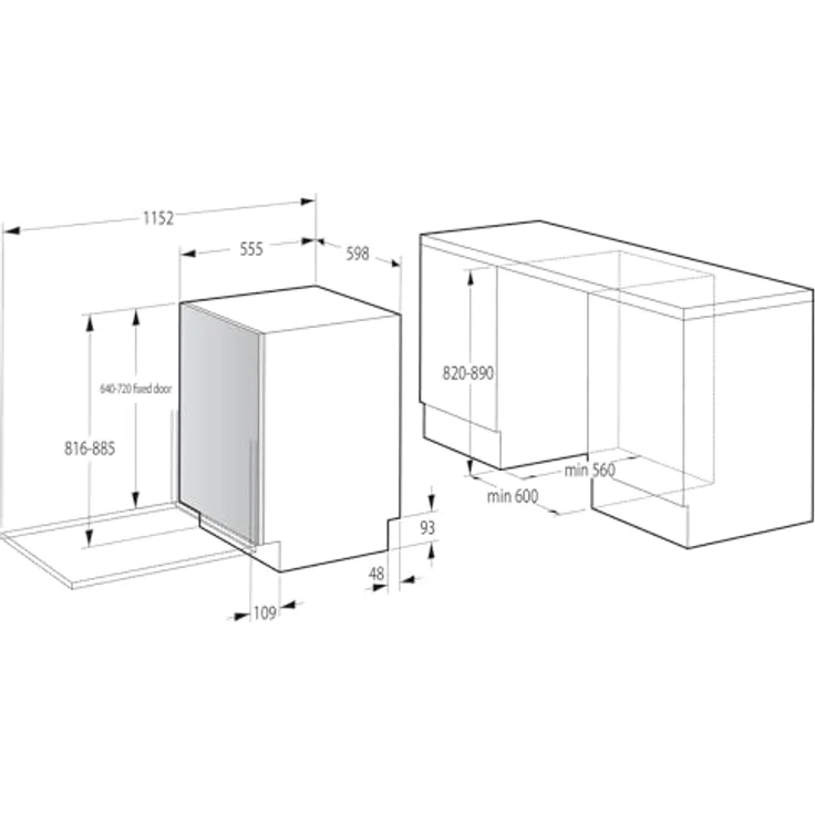 Gorenje GV642E90, vollintegrierter Geschirrspüler mit 13 Maßgedecken, Edelstahl-Innenraum und TouchControl – Bild 8