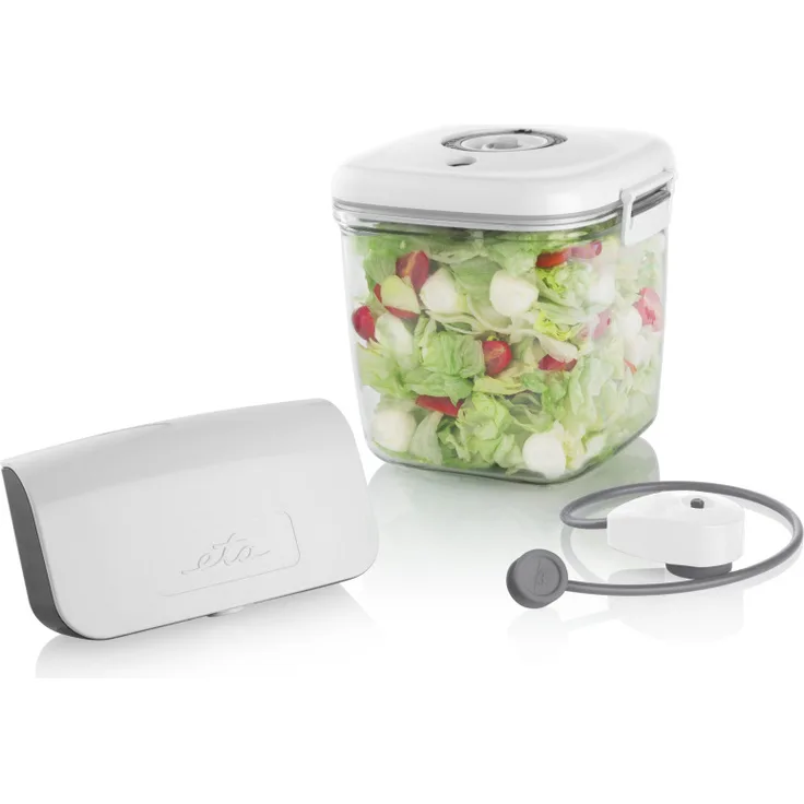 ETA Vakuum-Set I, Zubehör für Küchenmaschine Gratus, Gratussino, Gustus, Meno/Mezo, optimiert die Zubereitung von Zutaten, kompakte Abmessungen 160x95x105 mm