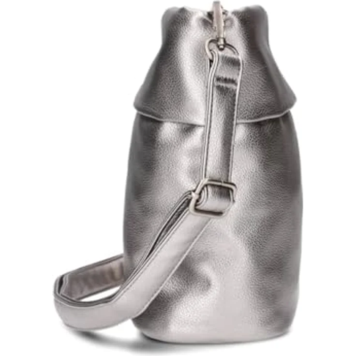 ZWEI Mademoiselle M8 Beuteltasche, Umhängetasche aus pflegeleichtem Kunstleder, Silber, 25 x 10 x 23 cm – Bild 6