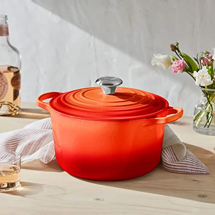 Le Creuset Signature Bräter, hoch, rund, 24 cm, ofenrot – Bild 7
