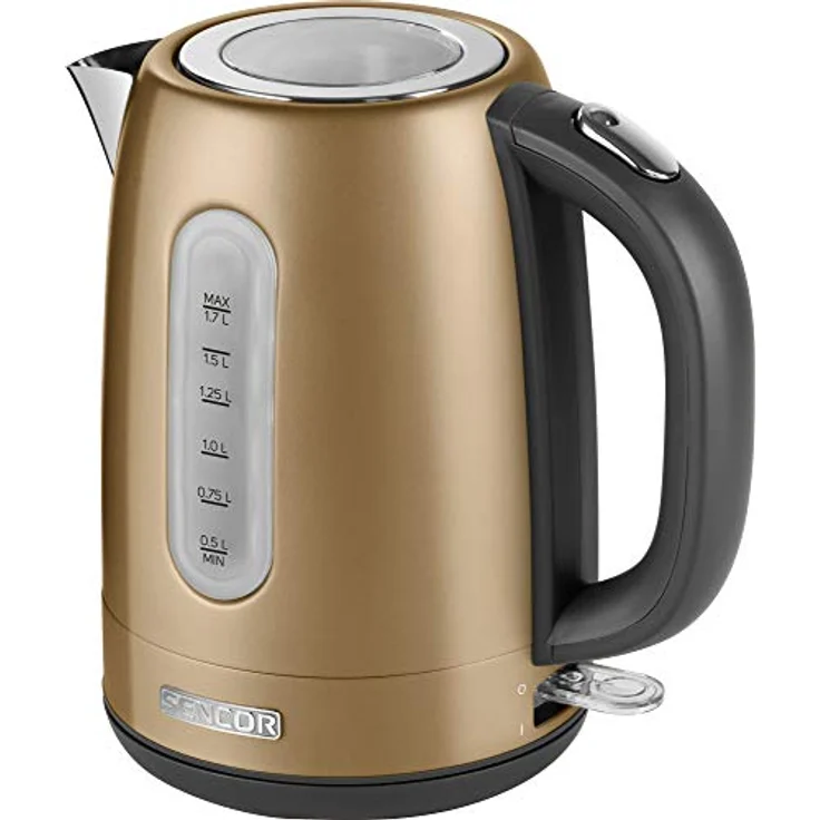 Sencor SWK1777CH Wasserkocher, 1,7 L, 2150 W, Abschaltautomatik, Überhitzungsschutz, Edelstahl, gold – Bild 2