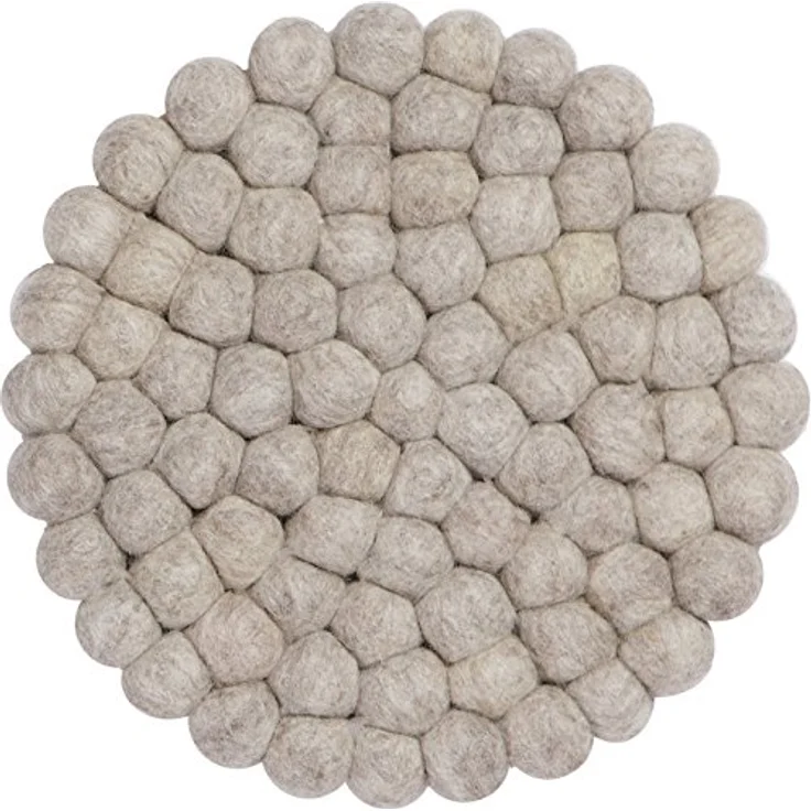 myfelt Topfuntersetzer Filzkugel, ⌀ 20 cm, 100 % reine Schurwolle, hitzebeständig bis 330 °C, beidseitig verwendbar, charmantes Design – Bild 1