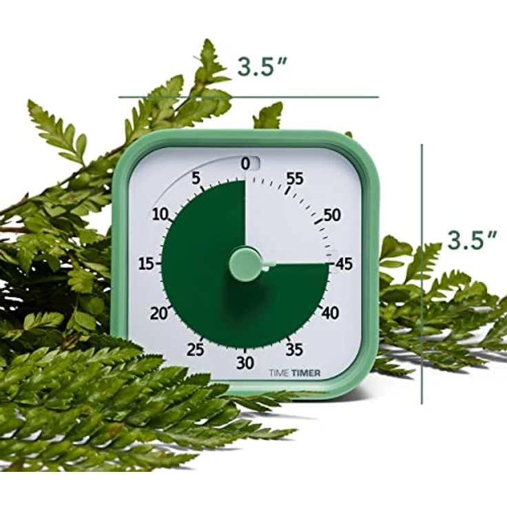TIME TIMER Home MOD – 60-Minuten-Visual Timer für Kinder – Homeschool Supplies Study Tool, Timer für Kinderschreibtisch, Bürotisch und Meetings mit geräuschlosem Betrieb (Ferngrün), 8.8 x 8.8 x 5.2 cm – Bild 3
