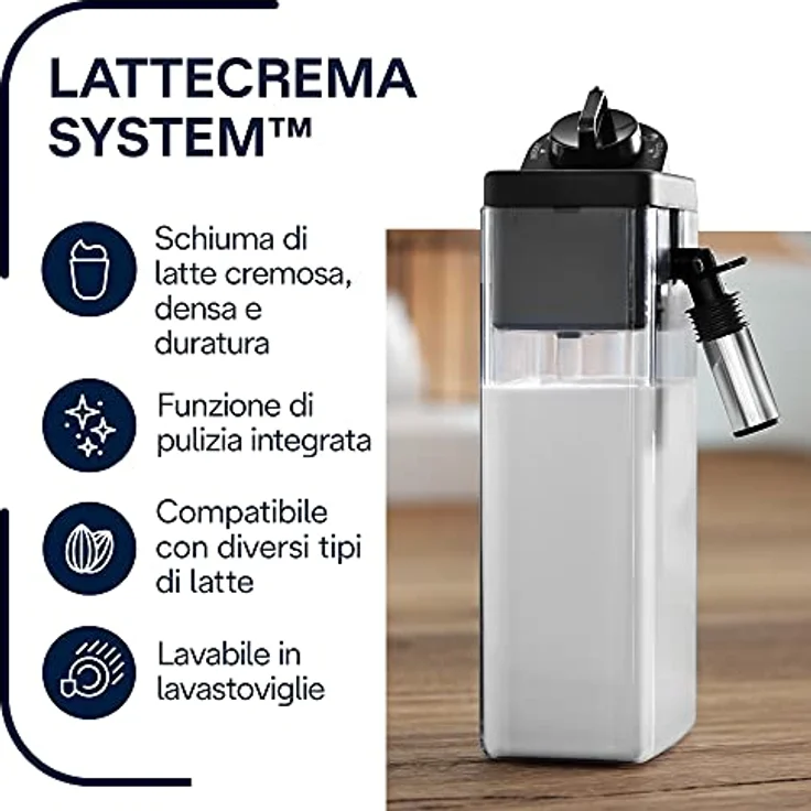 De'longhi ECAM 23.460.SB Kaffeevollautomat 15 bar Druck, Automatik-Cappuccino-System, abnehmbarer Wassertank 1,8 l, LCD-Panel, automatische Reinigung, silber – Bild 6