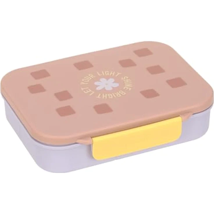 LÄSSIG Bento Lunchbox Pattern Party, Rosa - Kinder Brotdose mit flexiblem Behälter, Dips-/Joghurtfach, bruchfest und spülmaschinengeeignet, 1 l – Bild 1