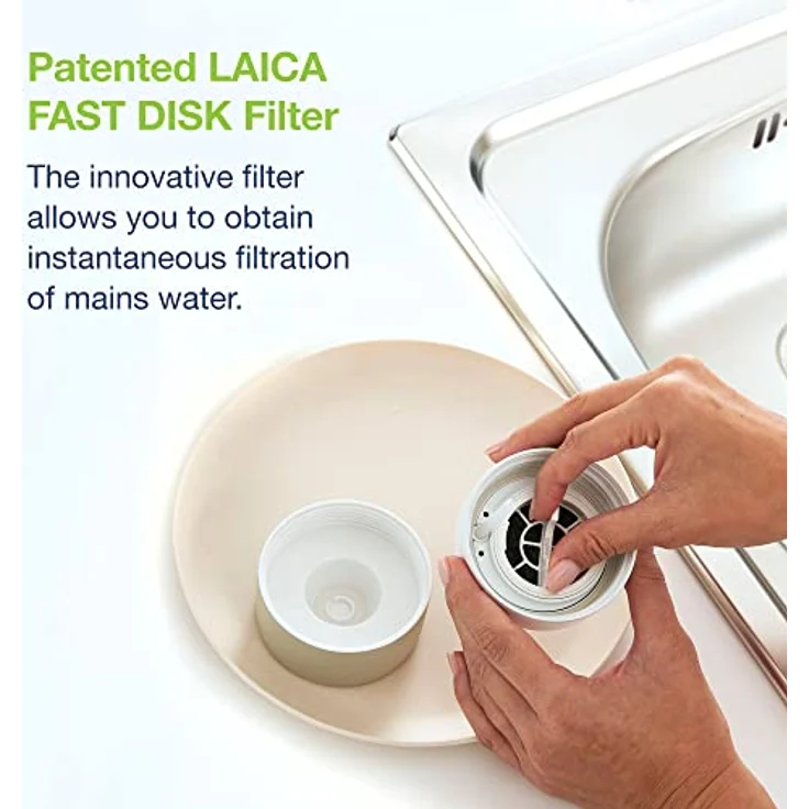 Laica Fast Disk, patentiertes Aktivkohle-Patent, 100% Made in Italy, Sofortfilter, Lebensdauer 1 Monats-120 L, Packung mit 6 Filtern, 6 Stück – Bild 5