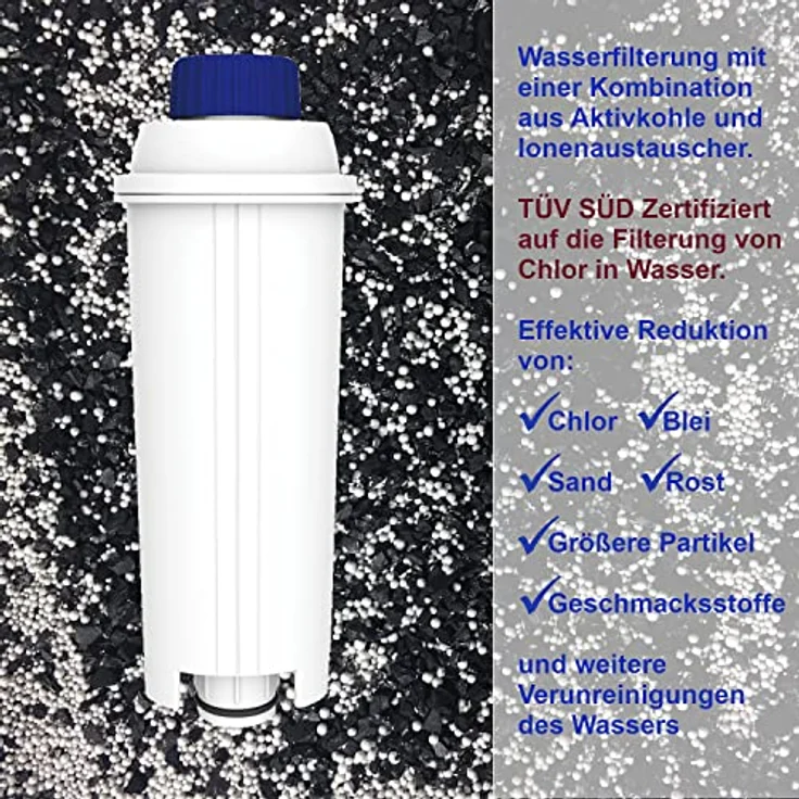 Comedes Wasserfilter 12er Set, Ersatz für DeLonghi DLSC002, geeignet für verschiedene Delonghi Kaffeevollautomaten – Bild 4
