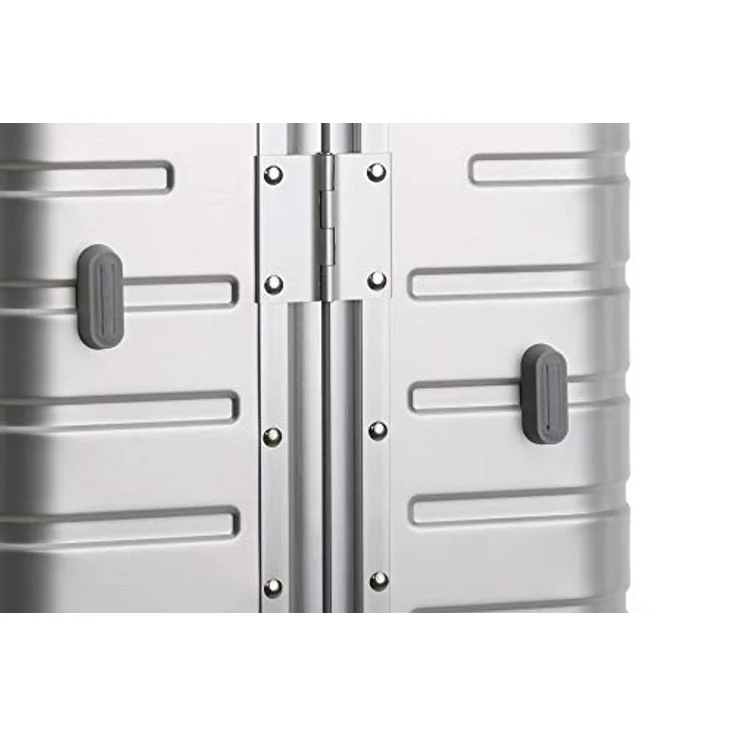 Travelhouse Oslo Alu Reisekoffer Silber M-65cm Hartschalenkoffer Reisetrolley Suitecase Trolley 2X TSA Zahlenschloss 4 Doppelräder 360° Rollen Markenqualität Vol. 70L – Bild 5