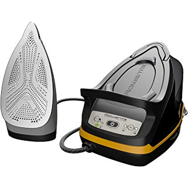 Rowenta DG7644 Compact Steam Pro Dampfbügelstation (2200 Watt, extra Dampfstoß: 325 g-Min., Tankfüllmenge: 1100 ml) schwarz-gelb – Bild 5