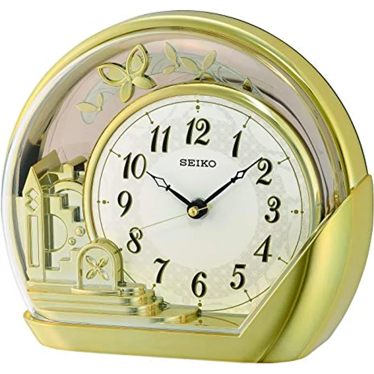 Seiko Pendeltischuhr QXN232G, elegante Quarzuhr für Wohnzimmer, Esszimmer, Arbeitszimmer und Büro – Bild 1